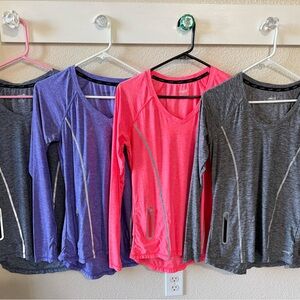 Avia Pink, Purple, and Gray Athletic Tops